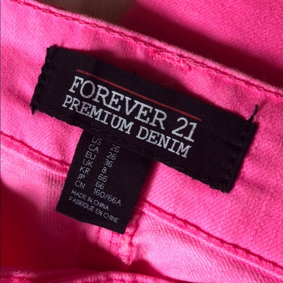 NWOT Forever 21 Pink Jeans/ Pants Size 26 π - Picture 4 of 4